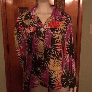 Analogy 2x woman’s jacket with white buttons.